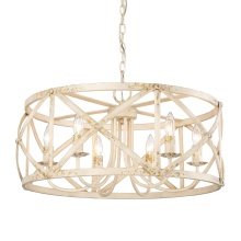 Golden 0890-6 AI - Golden Lighting Alcott 6-light Chandelier in Antique Ivory